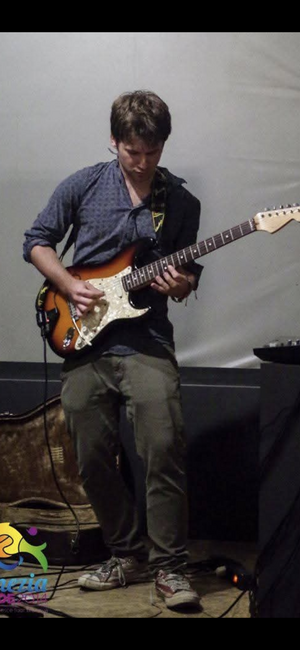 Luca on guitar